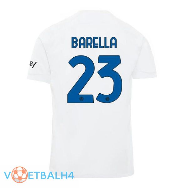 Inter Milan (BARELLA 23) uit voetbal jersey wit 2023/2024