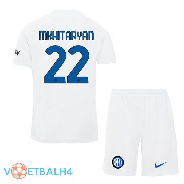 Inter Milan (MKHITARYAN 22) kinderen uit voetbal jersey wit 2023/2024