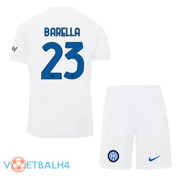 Inter Milan (BARELLA 23) kinderen uit voetbal jersey wit 2023/2024