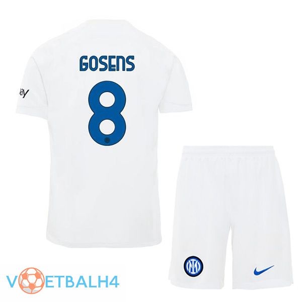 Inter Milan (GOSENS 8) kinderen uit voetbal jersey wit 2023/2024