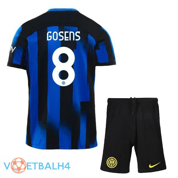 Inter Milan (GOSENS 8) kinderen thuis voetbal jersey blauw 2023/2024