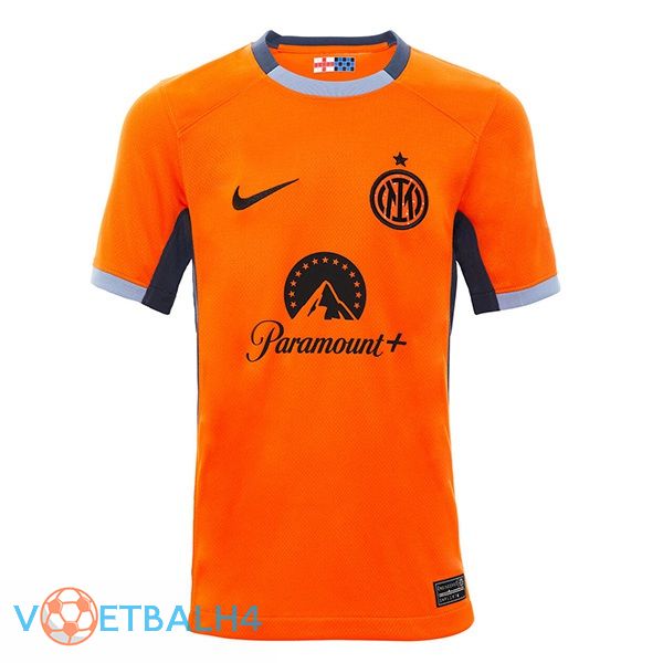 Inter Milan voetbal jersey derde oranje 2023/2024