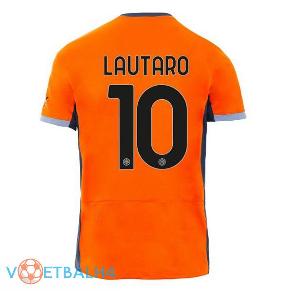 Inter Milan (LAUTARO 10) voetbal jersey derde oranje 2023/2024