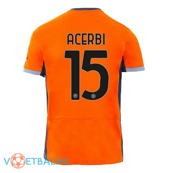 Inter Milan (ACERBI 15) voetbal jersey derde oranje 2023/2024