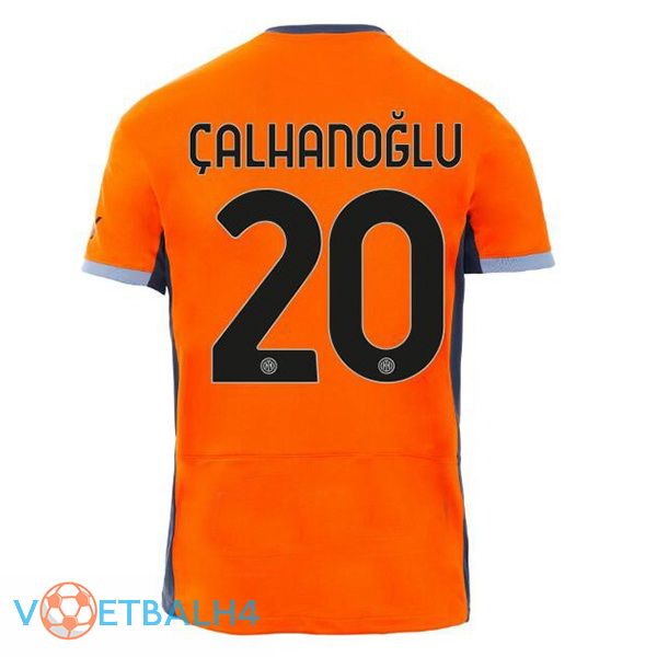 Inter Milan (ÇALHANOĞLU 20) voetbal jersey derde oranje 2023/2024