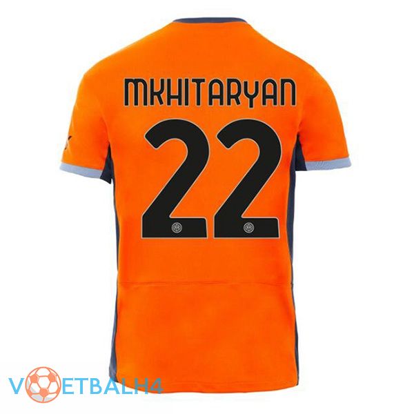 Inter Milan (MKHITARYAN 22) voetbal jersey derde oranje 2023/2024