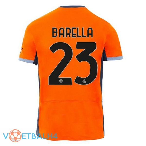 Inter Milan (BARELLA 23) voetbal jersey derde oranje 2023/2024