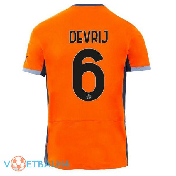 Inter Milan (DE VRIJ 6) voetbal jersey derde oranje 2023/2024