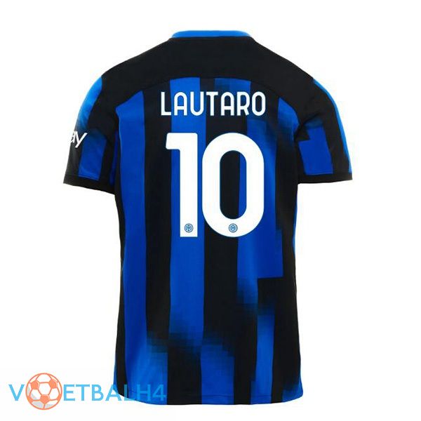 Inter Milan (LAUTARO 10) thuis voetbal jersey blauw 2023/2024