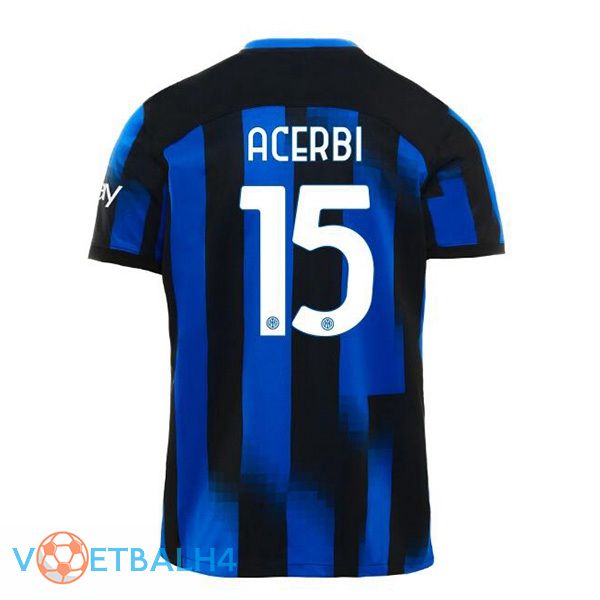 Inter Milan (ACERBI 15) thuis voetbal jersey blauw 2023/2024