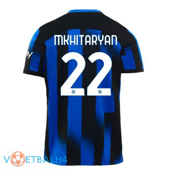 Inter Milan (MKHITARYAN 22) thuis voetbal jersey blauw 2023/2024