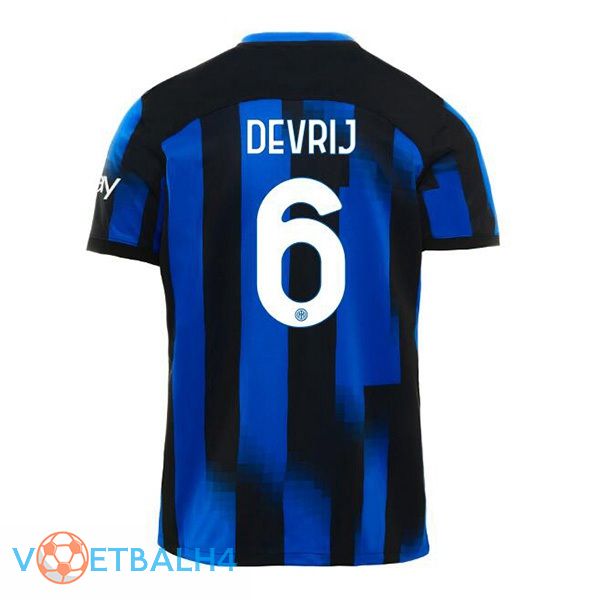 Inter Milan (DE VRIJ 6) thuis voetbal jersey blauw 2023/2024