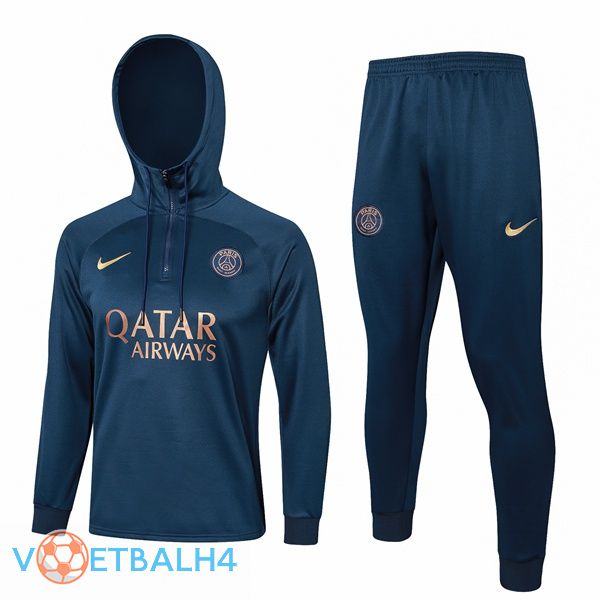 Paris PSG trainingspak Hoodie blauw koninklijk 2023/2024