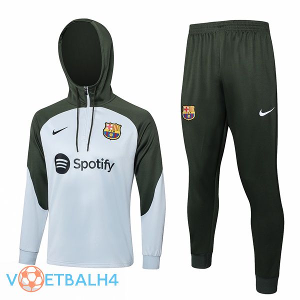 FC Barcelona trainingspak Hoodie wit groente 2023/2024