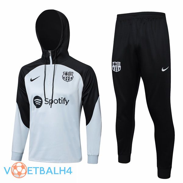 FC Barcelona trainingspak Hoodie grijs zwart 2023/2024