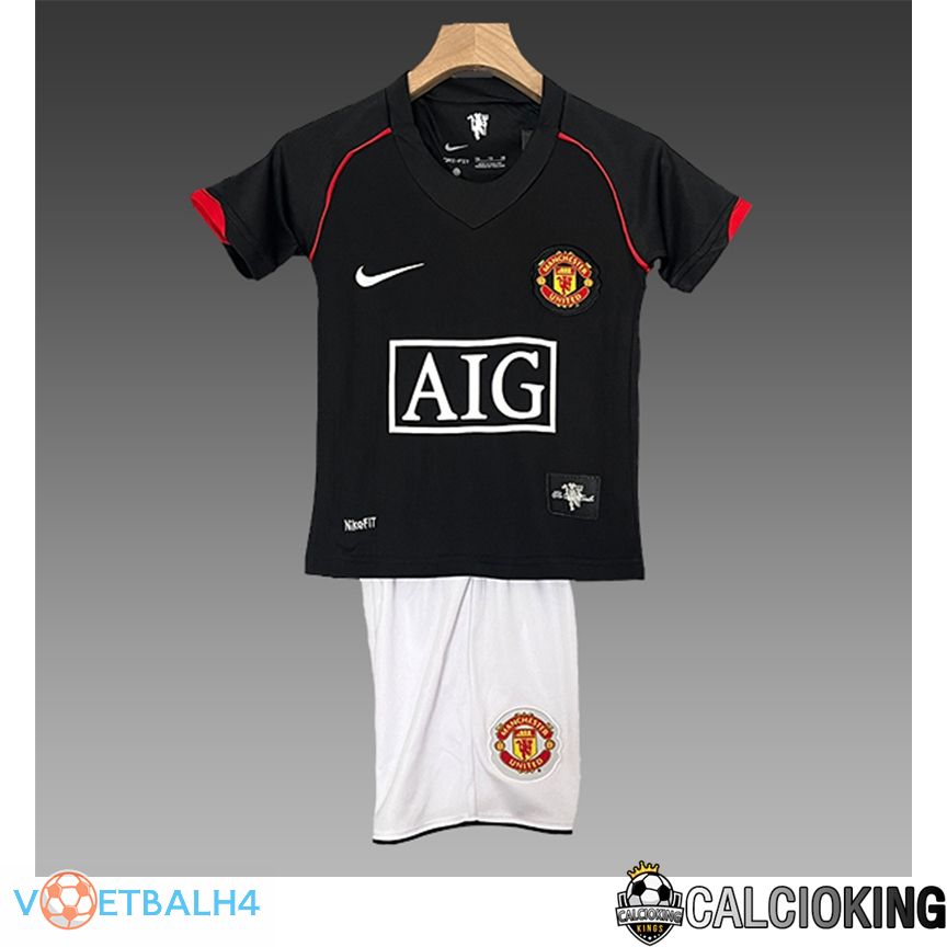 Manchester United kinderen Training T Shirt + korte broek zwart/rood/wit 2024/2025