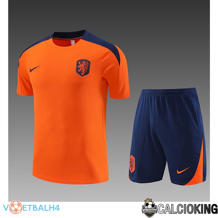 Pays-Bas kinderen Training T Shirt + korte broek oranje 2023/2024