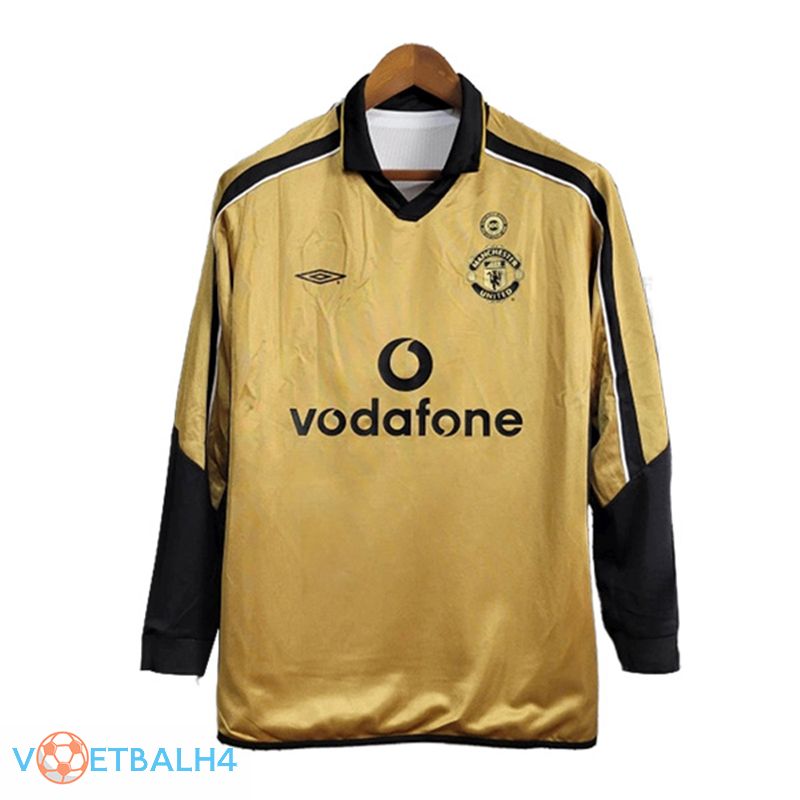 Manchester United Retro derde voetbal jersey lange mouw2001/2002