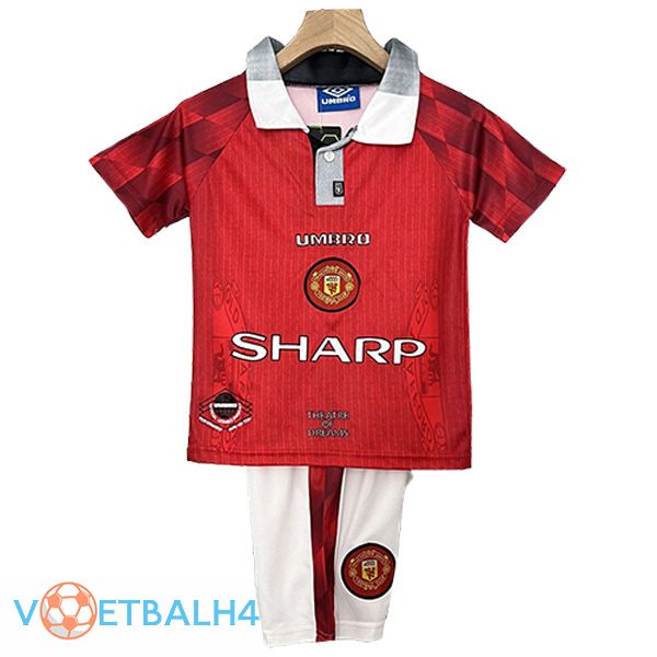 Manchester United Retro kinderen thuis voetbal jersey 1996/1997