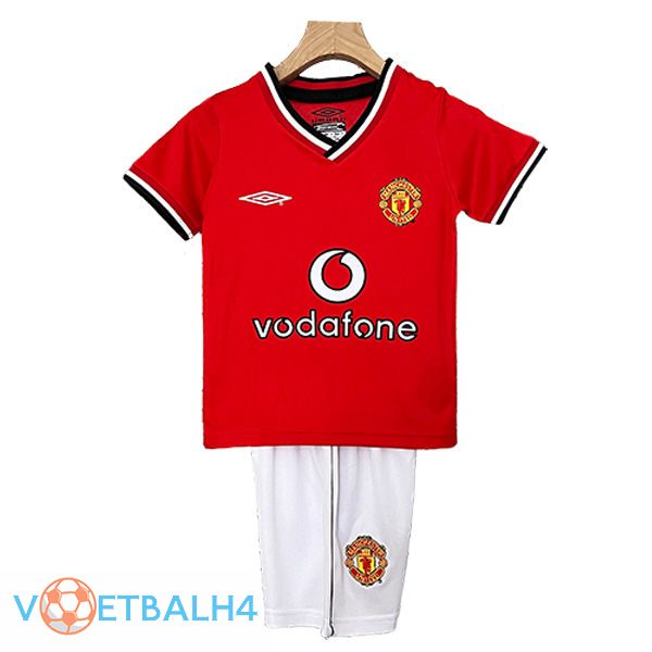 Manchester United Retro kinderen thuis voetbal jersey 2000/2001