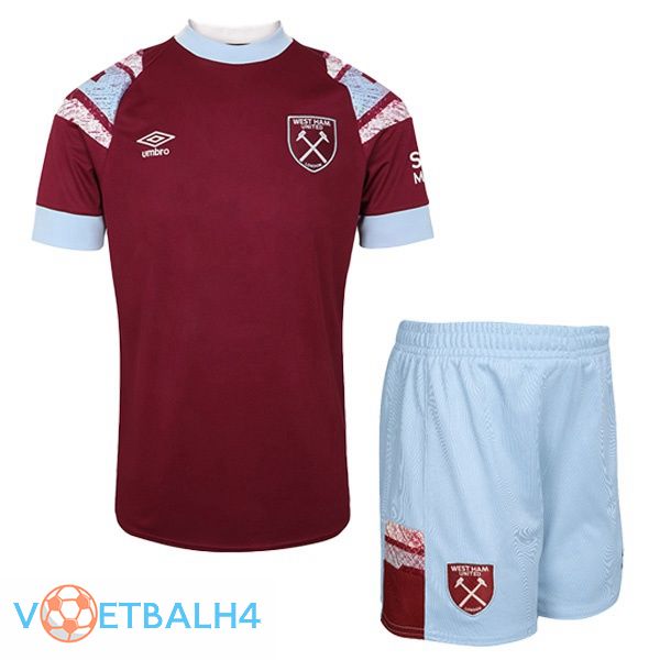 West Ham kinderen voetbal jerseys thuis rood 2022-2023