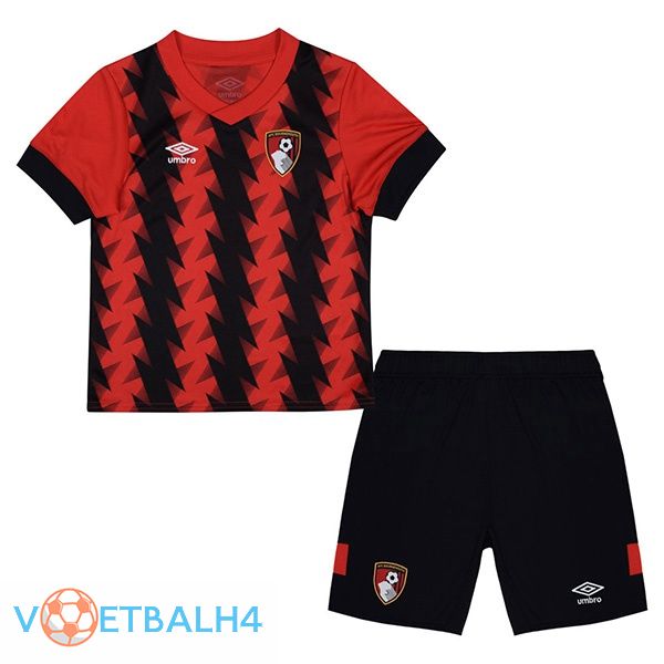 AFC Bournemouth kinderen voetbal jersey thuis rood zwart 2022/2023