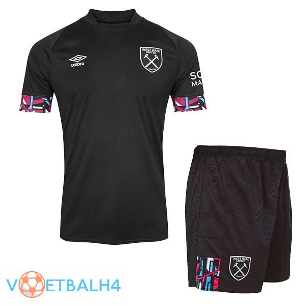 West Ham kinderen voetbal jersey uit zwart 2022/2023