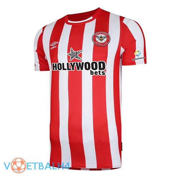 Brentford FC thuis rood wit jersey 2022/2023