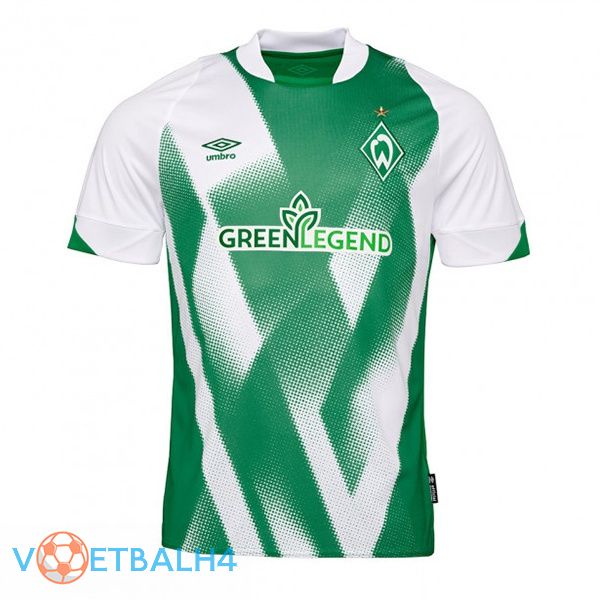 SV Werder Bremen voetbal jerseys thuis groente wit 2022-2023