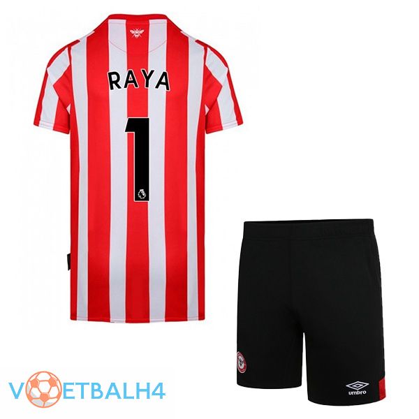 Brentford FC (RAYA 1) kinderen thuis rood wit jersey 2022/2023