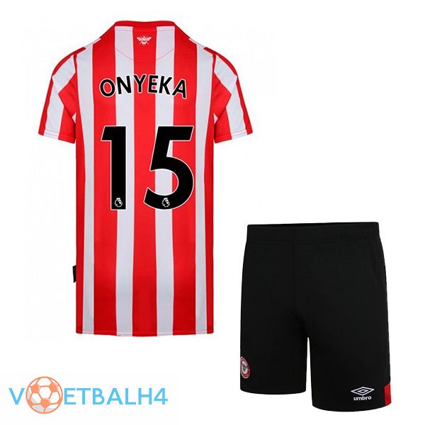 Brentford FC (ONYEKA 15) kinderen thuis rood wit jersey 2022/2023