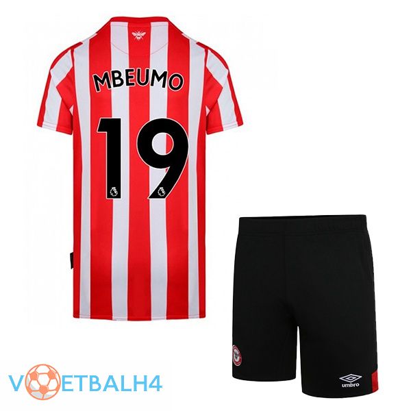 Brentford FC (MBEUMO 19) kinderen thuis rood wit jersey 2022/2023