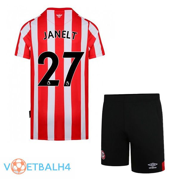 Brentford FC (JANELT 27) kinderen thuis rood wit jersey 2022/2023