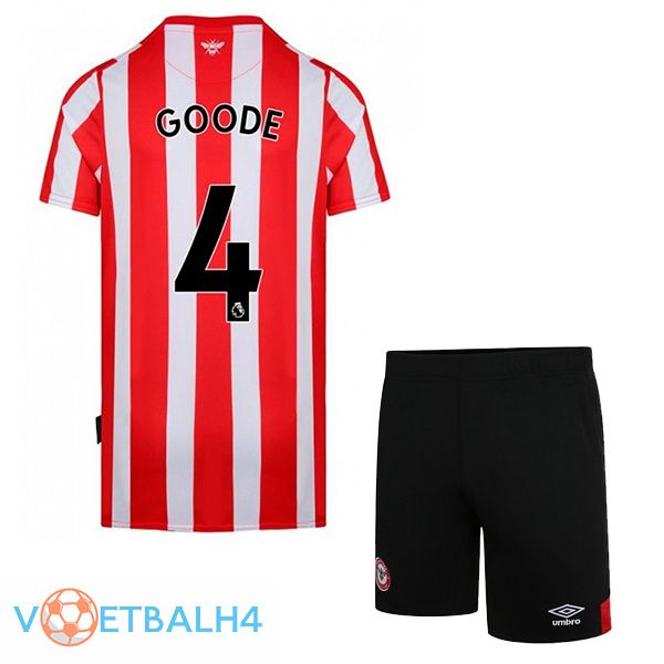 Brentford FC (GOODE 4) kinderen thuis rood wit jersey 2022/2023