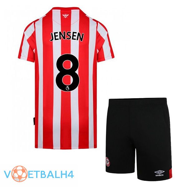 Brentford FC (JENSEN 8) kinderen thuis rood wit jersey 2022/2023