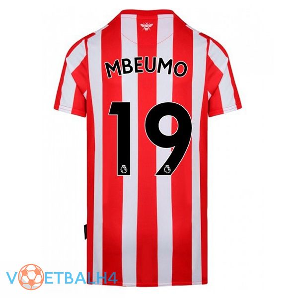 Brentford FC (MBEUMO 19) thuis rood wit jersey 2022/2023