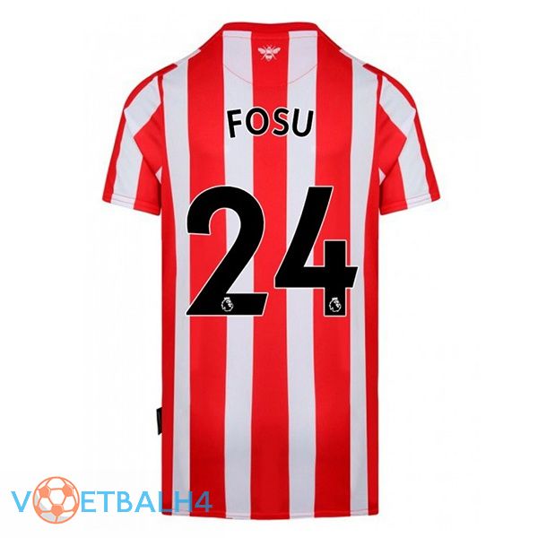 Brentford FC (FOSU 24) thuis rood wit jersey 2022/2023