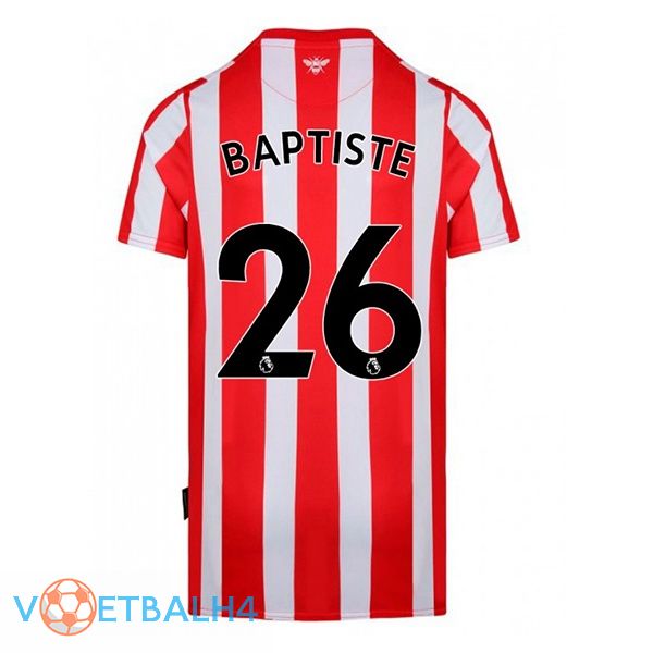 Brentford FC (BAPTISTE 26) thuis rood wit jersey 2022/2023