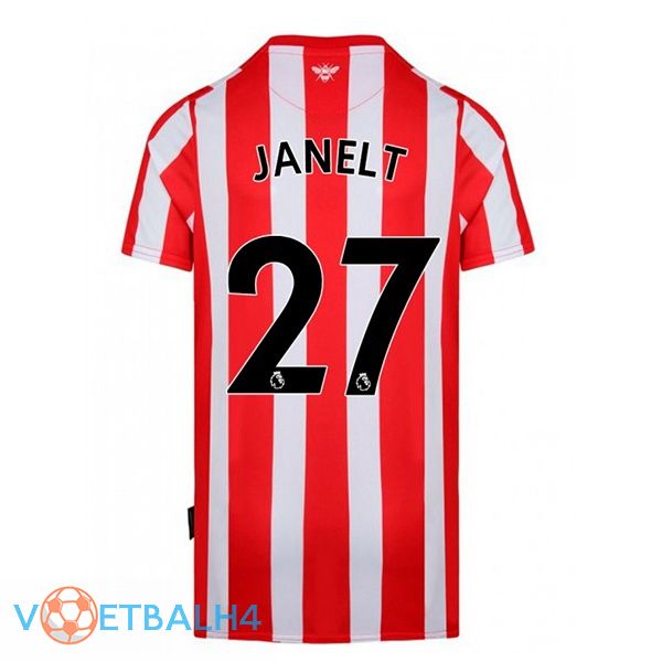 Brentford FC (JANELT 27) thuis rood wit jersey 2022/2023