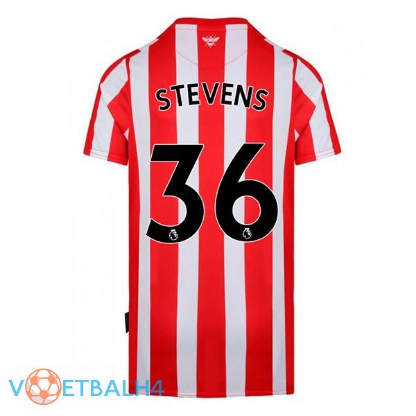 Brentford FC (STEVENS 36) thuis rood wit jersey 2022/2023