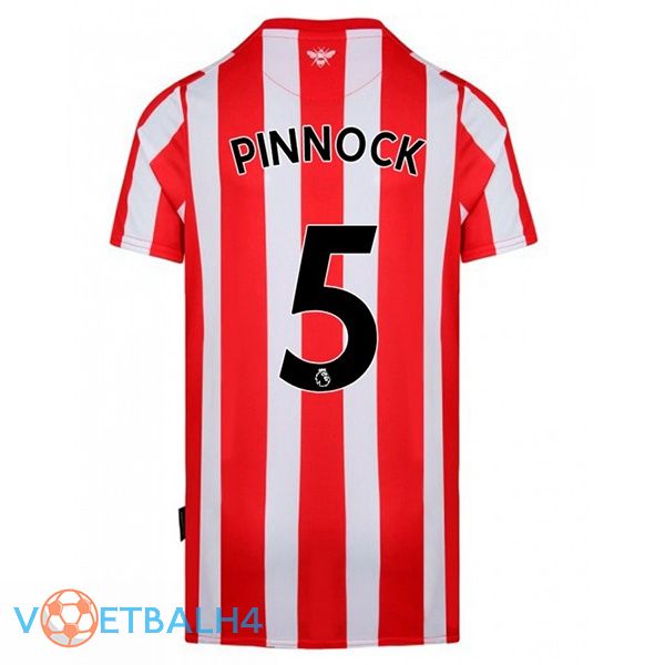 Brentford FC (PINNOCK 5) thuis rood wit jersey 2022/2023