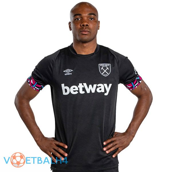 West Ham voetbal jersey uit zwart 2022/2023