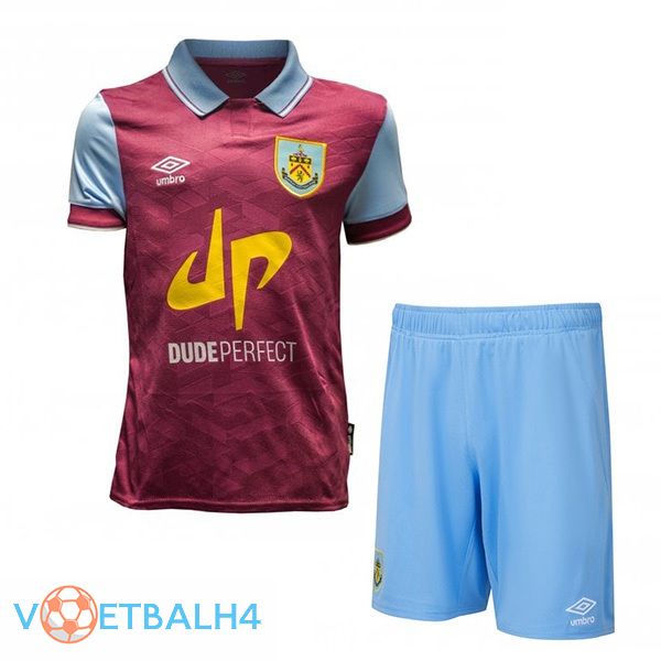 Burnley kinderen voetbal jersey thuis rood 2023/2024