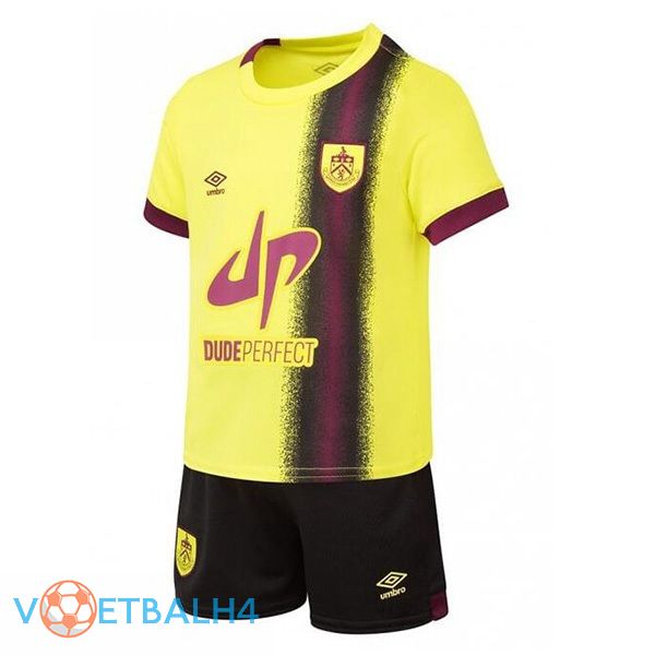 Burnley kinderen uit voetbal jersey geel 2023/2024