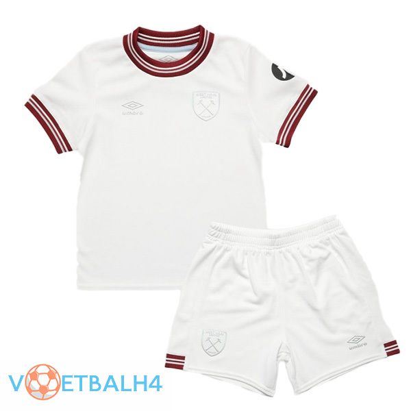 West Ham kinderen uit voetbal jersey wit 2023/2024