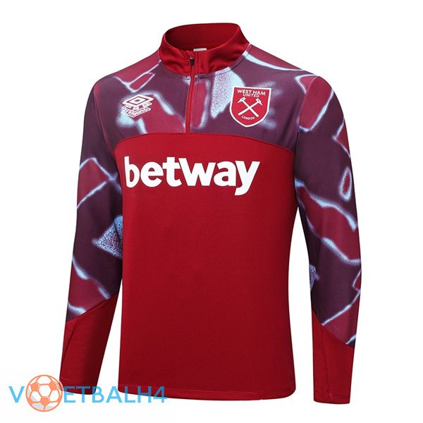 West Ham Training Sweatshirt rood 2023/2024