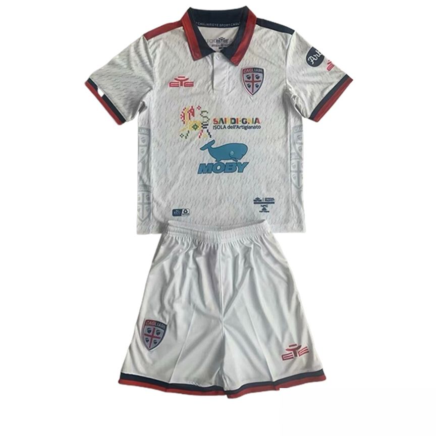 Cagliari kinderen voetbal jersey uit 2023/2024