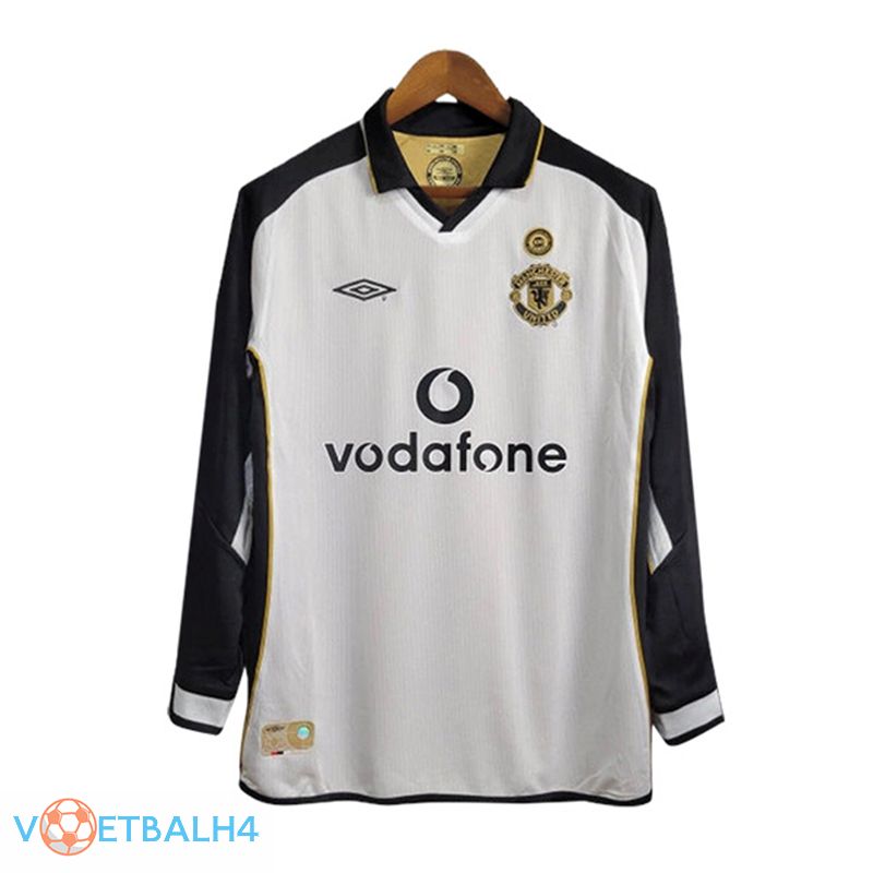 Manchester United Retro uit voetbal jersey lange mouw2001/2002