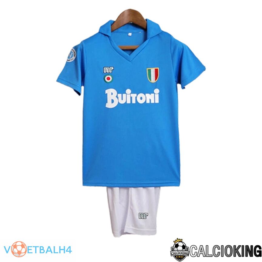 SSC Napoli Retro kinderen voetbal jersey thuis 1987/1988