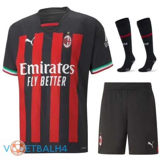 AC Milan voetbal jersey thuis (korte broek + sok) 2022/2023